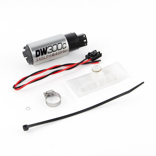 Kies-Motorsports DeatschWerks DeatschWerks 88-91 BMW 325i DW300C 340 LPH Compact Fuel Pump w/ Install Kit (w/o Mounting Clips)