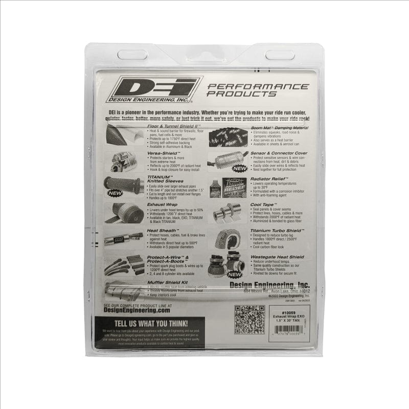 Kies-Motorsports DEI DEI Exhaust Wrap 1.5in x 30ft - EXO - Tan