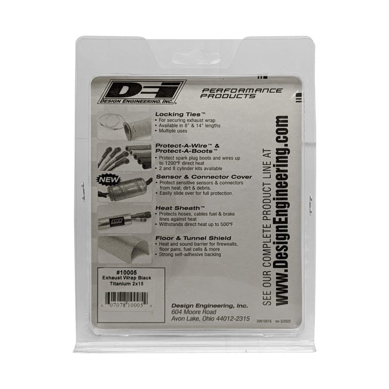 Kies-Motorsports DEI DEI Exhaust Wrap 2in x 15ft - Titanium - Black