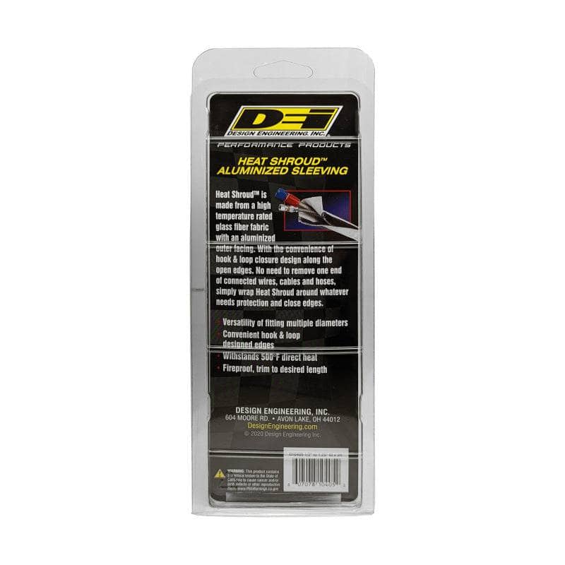 Kies-Motorsports DEI DEI Heat Shroud 1in I.D. x 3ft - Aluminized Sleeving - Hook and Loop Edge