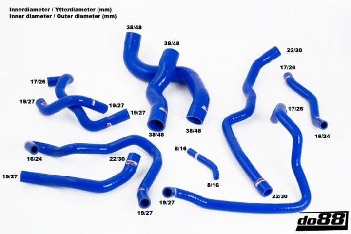 Kies-Motorsports do88 do88 BMW M3 E90 E92 Coolant Hoses Blue