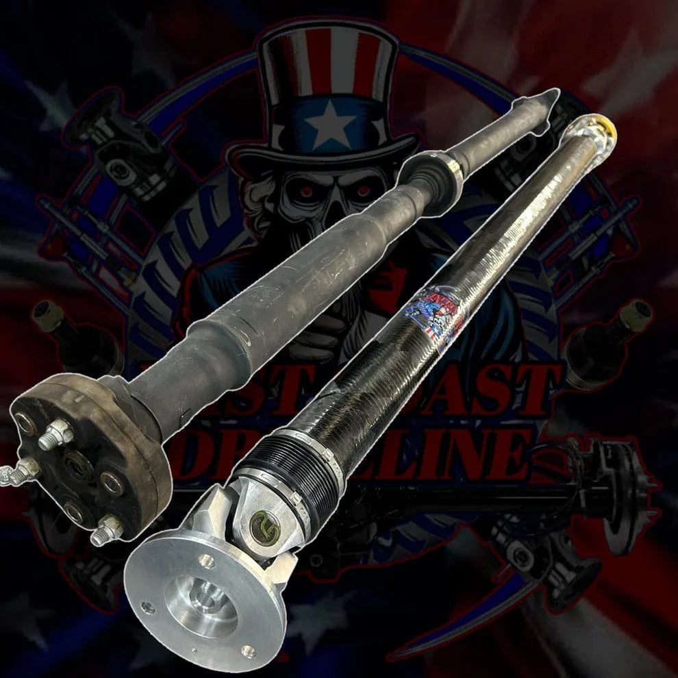 Kies-Motorsports East Coast Driveline 2019-2024 BMW M340i rwd 2021-2024 M440i G20/G22/G23/G26 HD 1 Piece Carbon Fiber or Aluminum Driveshaft . BMW OEM Part Number: 26109488375, 26-10-9-488-375