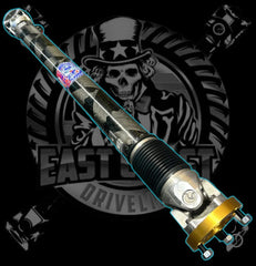 Kies-Motorsports East Coast Driveline 2020-2023 BMW M8 Automatic AWD Gran Coupe 4.4L V8 HD 1 Piece Carbon Fiber or Aluminum Driveshaft. BMW OEM 26-11-8-089-857 / 26118089857