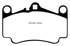 Kies-Motorsports EBC EBC 03-05 Porsche 911 (996) (Cast Iron Rotor only) 3.6 Carrera 4S Bluestuff Front Brake Pads