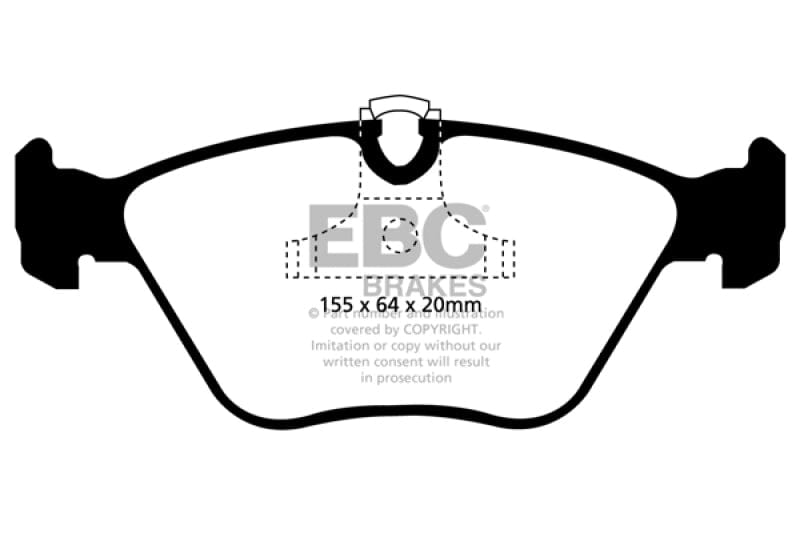 Kies-Motorsports EBC EBC 04-06 BMW X3 2.5 (E83) Yellowstuff Front Brake Pads