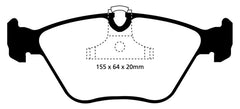Kies-Motorsports EBC EBC 04-06 BMW X3 2.5 (E83) Yellowstuff Front Brake Pads