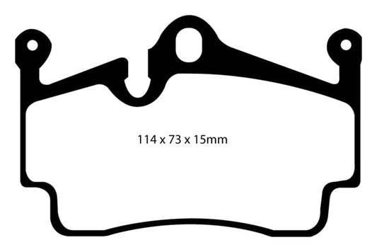 Kies-Motorsports EBC EBC 04-08 Porsche Boxster (Cast Iron Rotors only) 2.7 Yellowstuff Rear Brake Pads