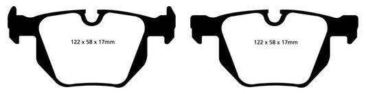 Kies-Motorsports EBC EBC 06-12 BMW 335i 3.0T (E90/E92/E93) Bluestuff Rear Brake Pads