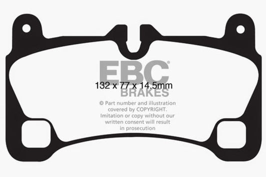 Kies-Motorsports EBC EBC 08 Porsche Cayenne 4.8 Turbo Extra Duty Rear Brake Pads