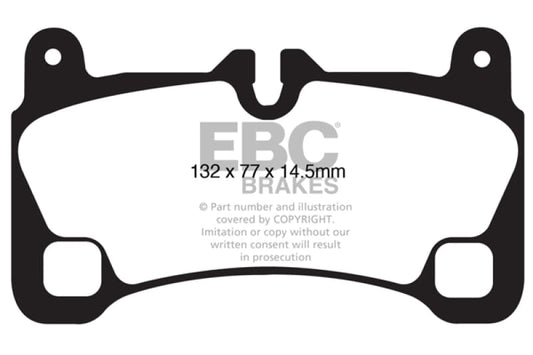 Kies-Motorsports EBC EBC 08 Porsche Cayenne 4.8 Turbo Extra Duty Rear Brake Pads