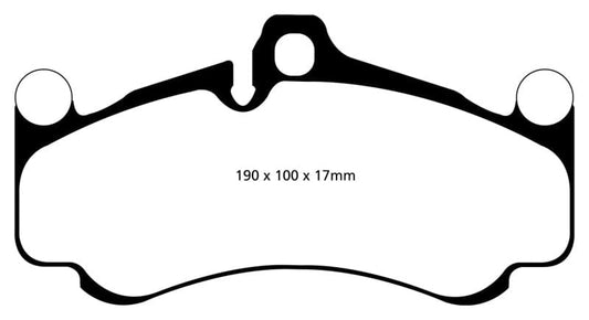 Kies-Motorsports EBC EBC 10-12 Porsche 911 (997) (Cast Iron Rotor only) 3.8 GT3 Yellowstuff Front Brake Pads