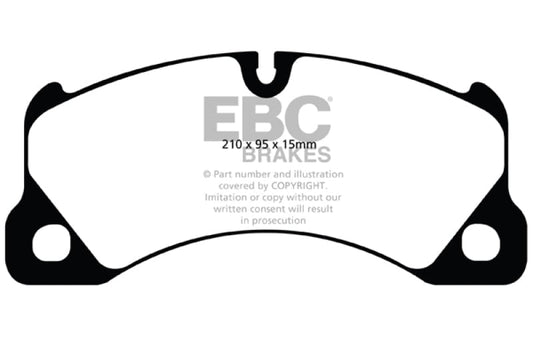 Kies-Motorsports EBC EBC 10+ Porsche Cayenne 3.0 Supercharged Hybrid Bluestuff Front Brake Pads