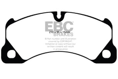 Kies-Motorsports EBC EBC 10+ Porsche Cayenne 3.0 Supercharged Hybrid Bluestuff Front Brake Pads
