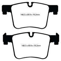 Kies-Motorsports EBC EBC 11+ BMW X3 2.0 Turbo (F25) Yellowstuff Front Brake Pads