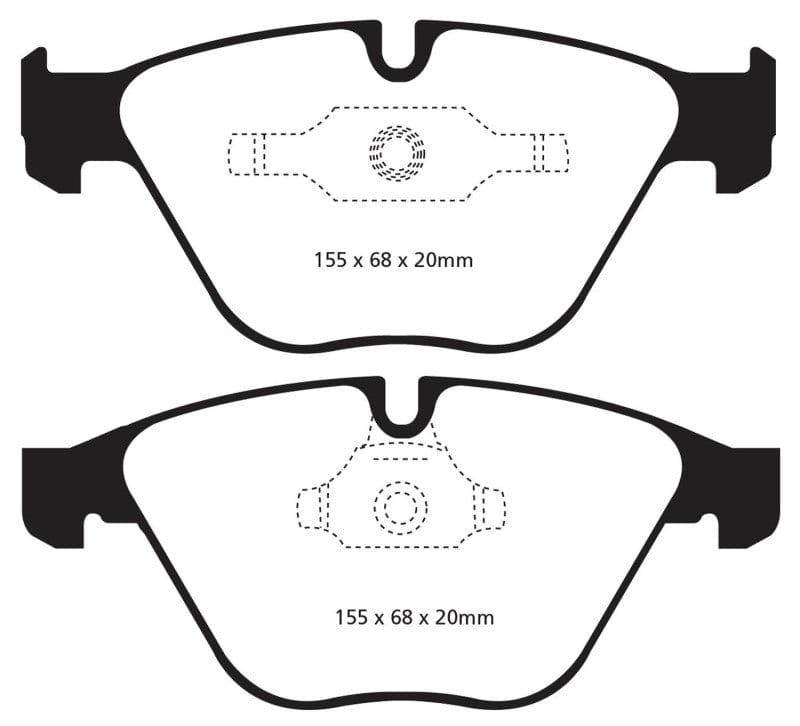 Kies-Motorsports EBC EBC 11+ BMW Z4 3.0 Twin Turbo iS (E89) Redstuff Front Brake Pads