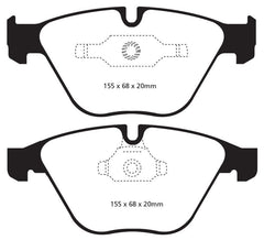 Kies-Motorsports EBC EBC 11+ BMW Z4 3.0 Twin Turbo iS (E89) Redstuff Front Brake Pads
