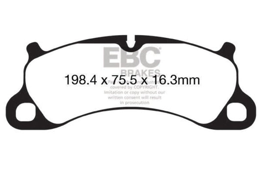 Kies-Motorsports EBC EBC 12-15 Porsche 911 (991) (Cast Iron Rotor only) 3.8 Carrera S Yellowstuff Front Brake Pads