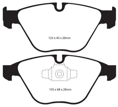 Kies-Motorsports EBC EBC 13+ BMW X1 2.0 Turbo (28i) Redstuff Front Brake Pads