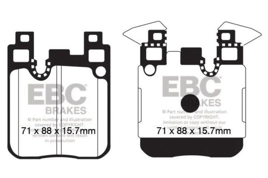 Kies-Motorsports EBC EBC 14+ BMW 228 Coupe 2.0 Turbo Brembo calipers Ultimax2 Rear Brake Pads