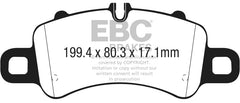 Kies-Motorsports EBC EBC 17-18 Porsche 718 Boxster 2.5L Redstuff Front Brake Pads