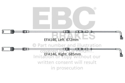 Kies-Motorsports EBC EBC 2008-2010 BMW M3 4.0L (E90) Front Wear Leads