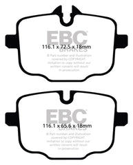 Kies-Motorsports EBC EBC 2021+ BMW M3/M4 3.0TT (G80/G82/G83) Yellowstuff Rear Brake Pads