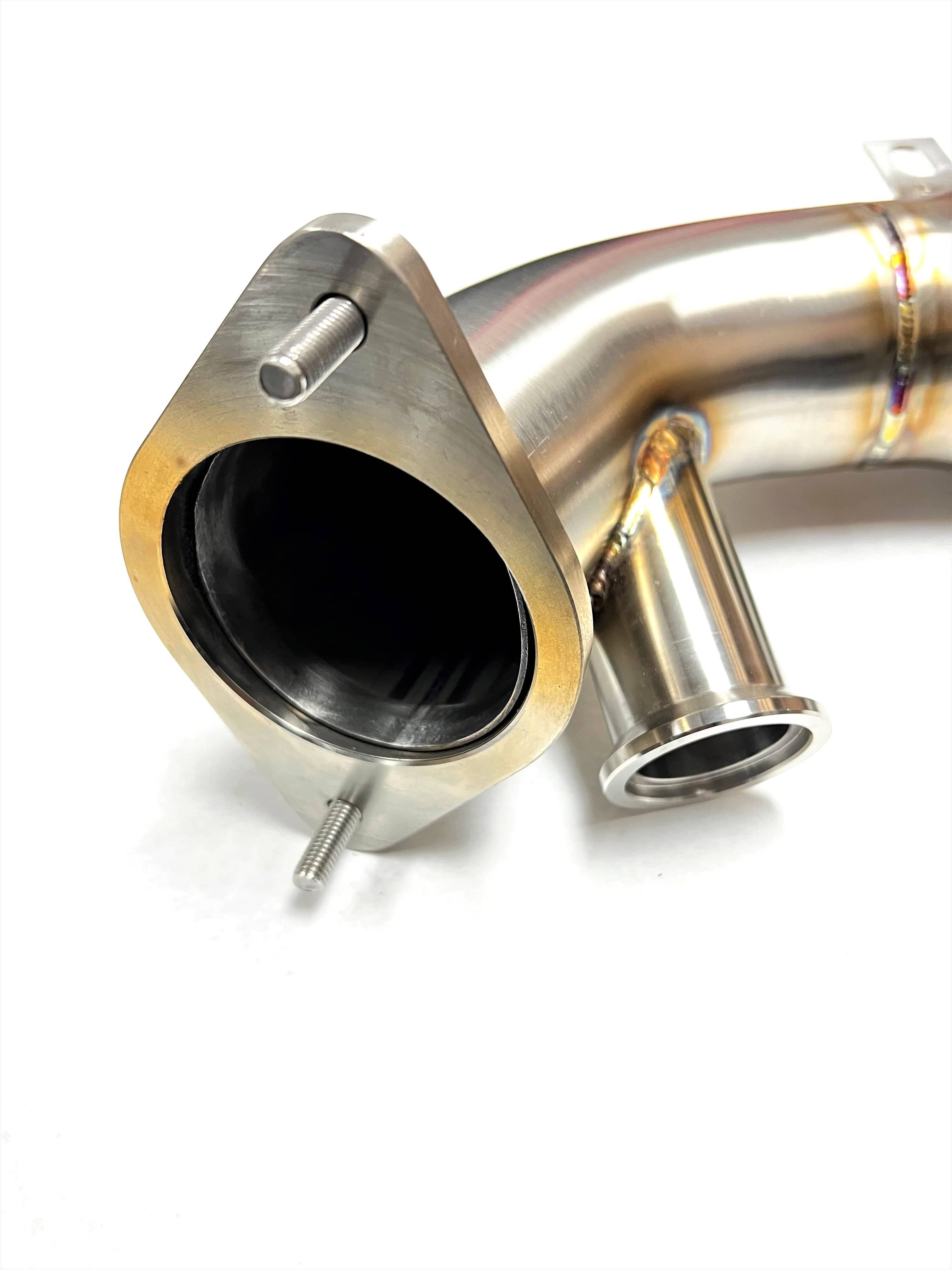 Kies-Motorsports Evolution Racewerks Competition Series 4" Catless Downpipe for the 2016+ Alfa Giulia / Stelvio 2.0L