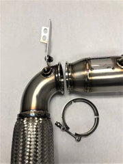 Kies-Motorsports Evolution Racewerks Sports Series 4" High Flow Catted Downpipe for the 2015+ Mini Cooper S, Clubman, Cabrio and Countryman EU/Asia Spec & Cooper JCW all region (4 Cylinder) Engine