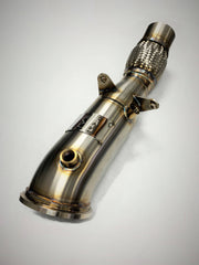 Kies-Motorsports Evolution Racewerks Sports Series 4" High Flow Catted Downpipe for the 2020+ Toyota Supra 2.0 B48 EU/Asia Spec Engine