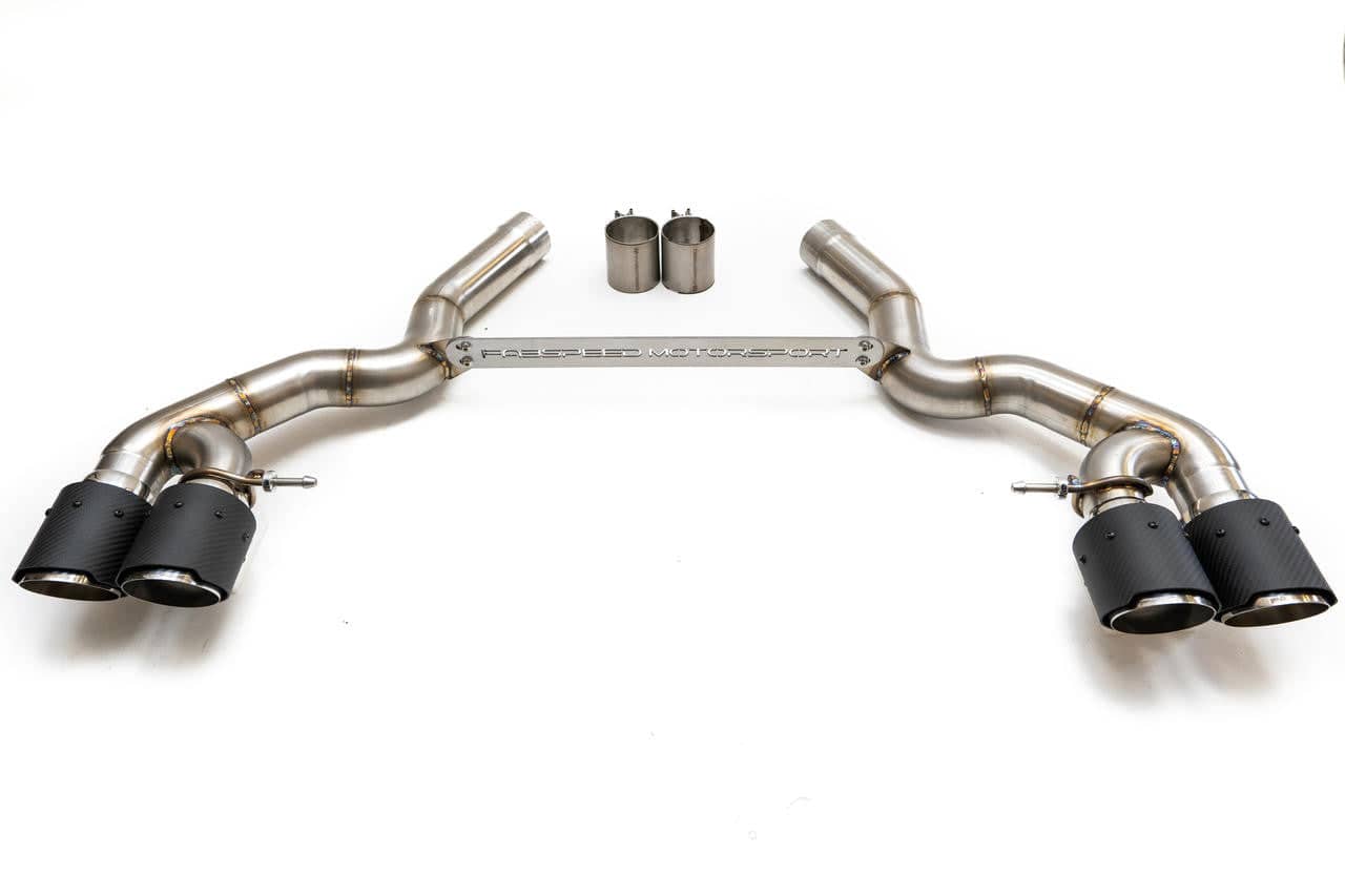Kies-Motorsports Fabspeed Motorsports Fabspeed BMW M5 F90 Muffler Bypass Pipes with Quad Style Tips