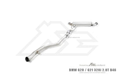 Kies-Motorsports Fi Exhaust BMW Fi Exhaust G20 / G21 320i 2.0T B46 |B46| 2019 +Front Pipe + Mid Pipe + Valvetronic Muffler + Dual Silver Tips + Standard Remote