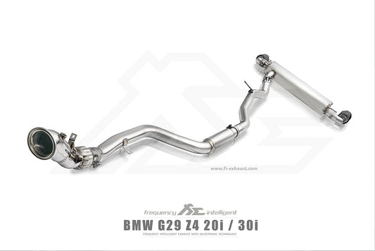 Kies-Motorsports Fi Exhaust BMW Fi Exhaust G29 Z4 20i |2.0T B48| 2019 +Front Pipe + Mid Pipe + Valvetronic Muffler + Dual Silver Tips (Retains OEM Valve Settings - No Remote)