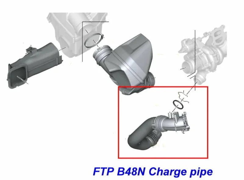Kies-Motorsports FTP Motorsport FTP 2025+ BMW B48N Charge Pipe - Gen2 Upgrade ,13715A71433 ,2025 G20 330i G22 430i