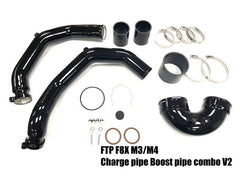 Kies-Motorsports FTP Motorsport FTP BMW S55 Charge pipe+Boost pipe combo V2 for F80 M3/F82 M4 Gloss Black