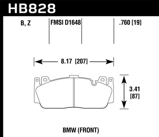 Kies-Motorsports Hawk Performance Hawk 12-17 BMW M6 / 14-17 BMW M6 Gran Coupe / 13-16 BMW M5 HPS 5.0 Front Brake Pads