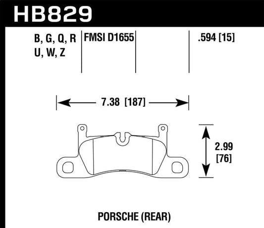 Kies-Motorsports Hawk Performance Hawk 12-17 Porsche 911 HPS 5.0 Rear Brake Pads