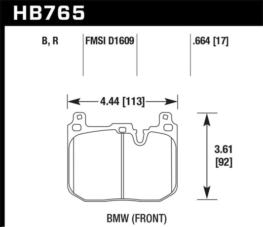 Kies-Motorsports Hawk Performance Hawk 13-16 BMW 328i xDrive Performance Ceramic Street Front Brake Pads