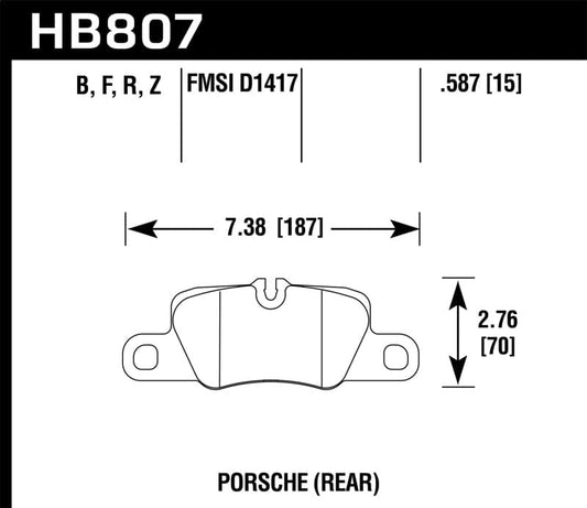 Kies-Motorsports Hawk Performance Hawk 2014 Porsche 911 HPS 5.0 Rear Brake Pads
