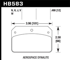 Kies-Motorsports Hawk Performance Hawk HP+ Aerospace Dynalite w/ 0.218in Hole Brake Pads