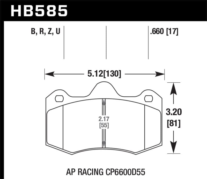 Hawk - HB664Z.634 - Performance Ceramic Brake Pad Set