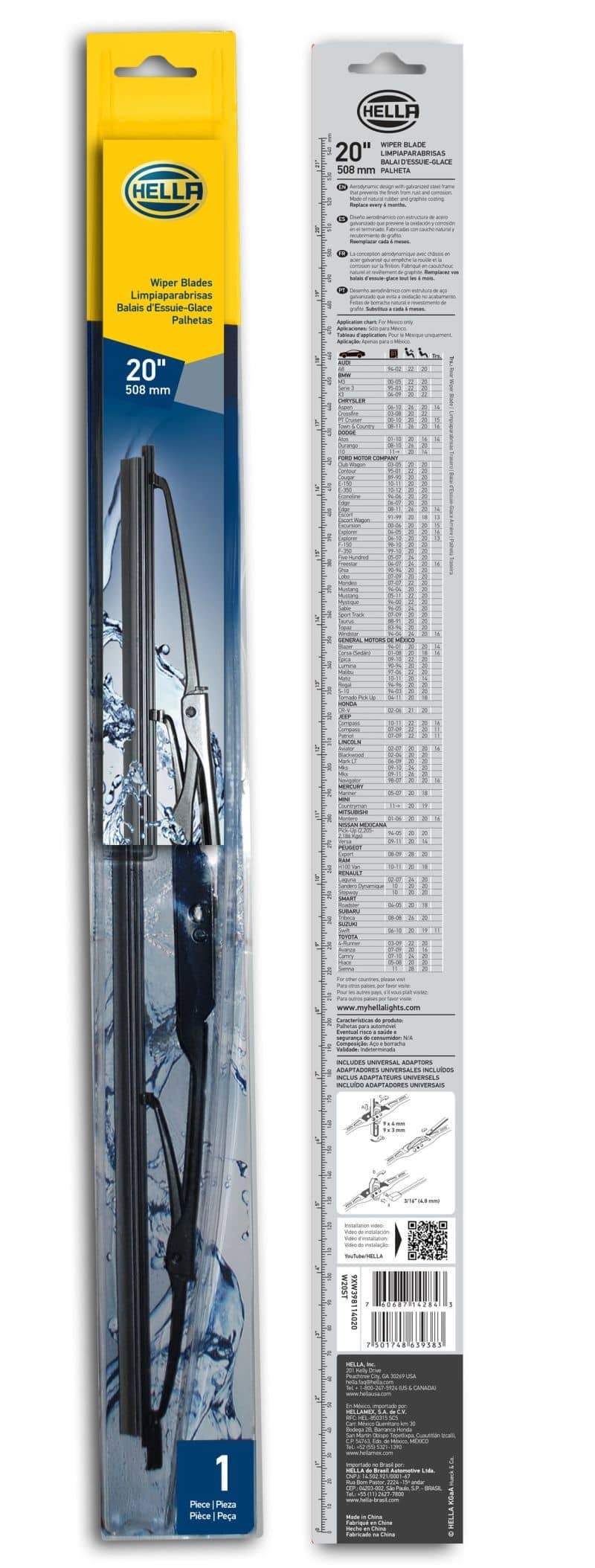 Kies-Motorsports Hella Hella Standard Wiper Blade 20in - Single