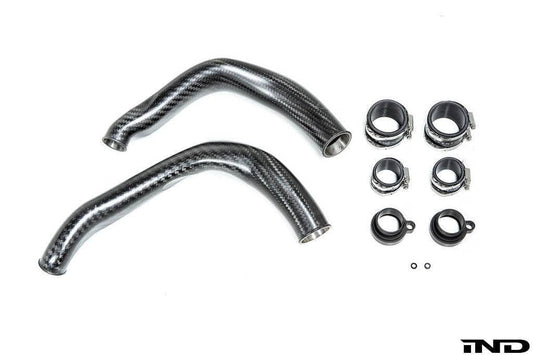 Kies-Motorsports iND Distribution Eventuri BMW F8X M2C M3 M4 S55 Black Carbon Charge Pipe Set - Matte