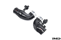 Kies-Motorsports iND Distribution Eventuri BMW G90 / G99 M5 (S68) Carbon Turbo Inlet Set Gloss Carbon