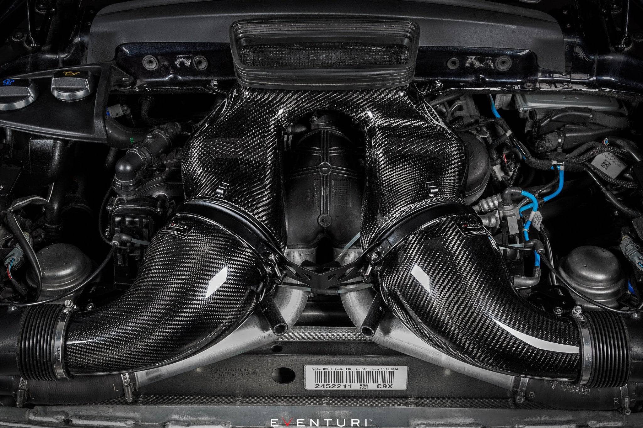 Kies-Motorsports iND Distribution Eventuri Porsche 991 991.2 Turbo / Turbo S Black Carbon Intake System