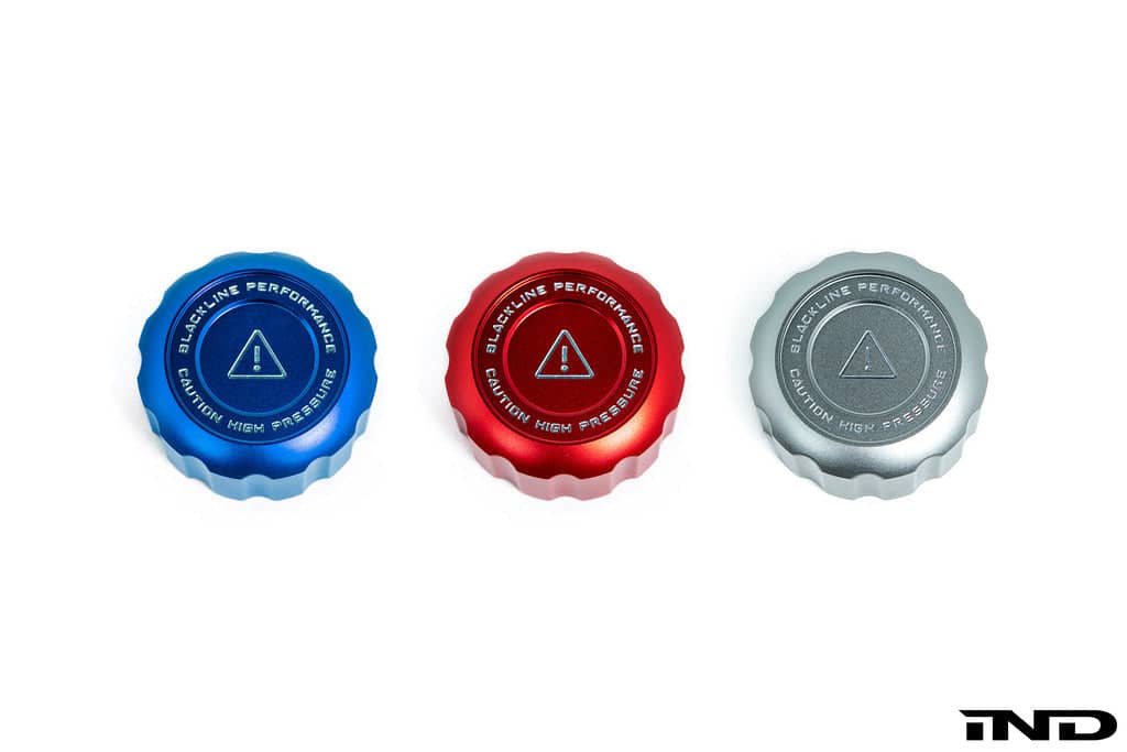 Kies-Motorsports IND Distribution Goldenwrench Blackline Performance BMW M Car Series Charge Cooler Tank Cap Cover