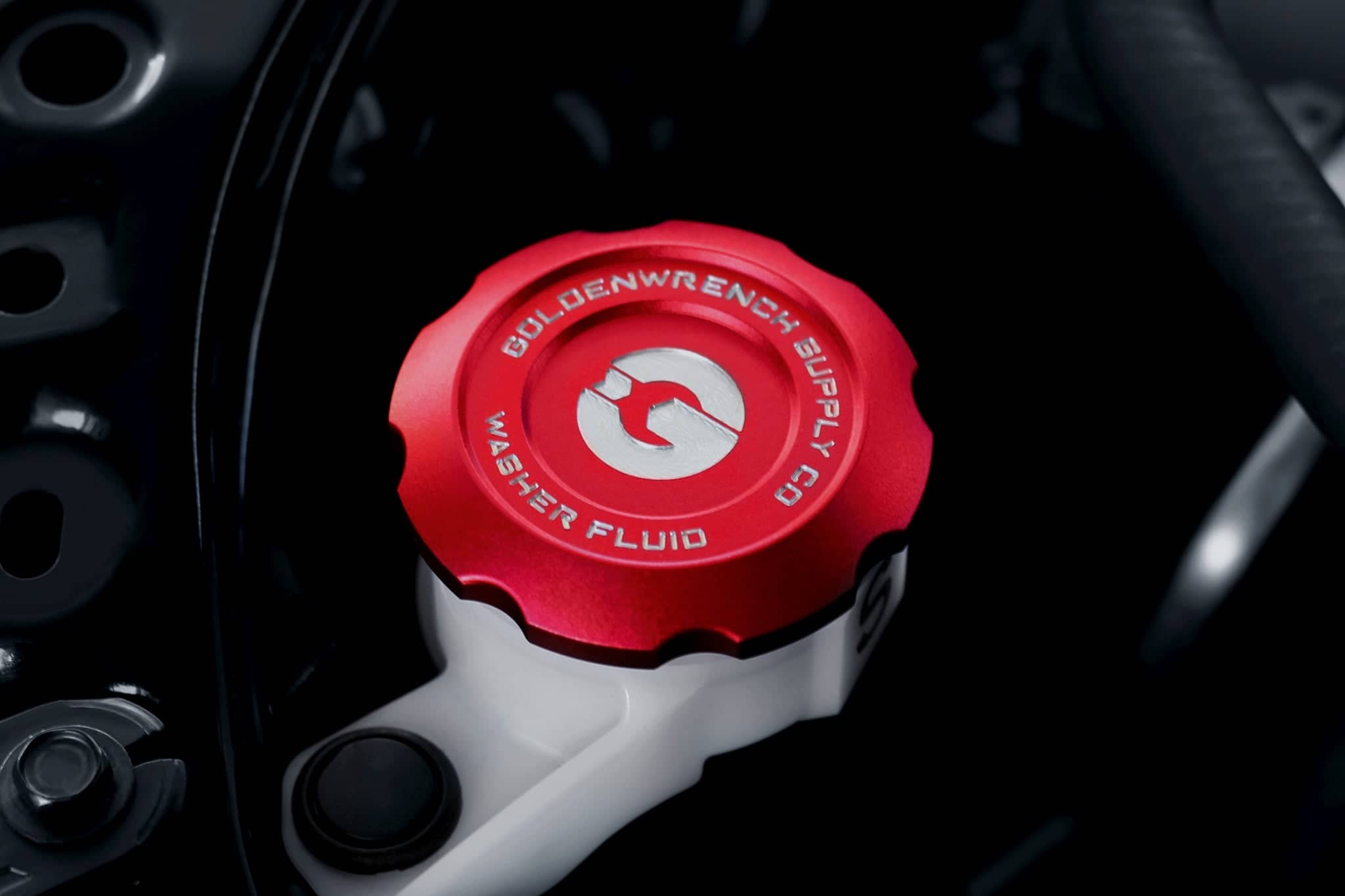 Kies-Motorsports IND Distribution Goldenwrench Blackline Performance Toyota GR Corolla Washer Fluid Cap - Edition Red