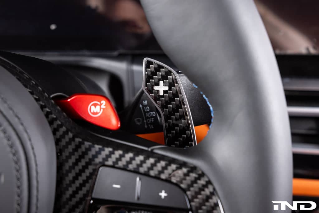 Kies-Motorsports IND Distribution JQ Werks / MadTrace BMW G-Chassis Clubsport Magnetic Shift Paddle Set - Carbon V3