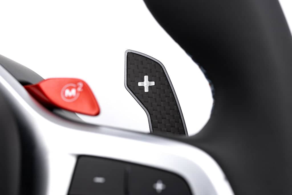Kies-Motorsports IND Distribution JQ Werks / MadTrace BMW G-Chassis Clubsport Magnetic Shift Paddle Set - Carbon V3