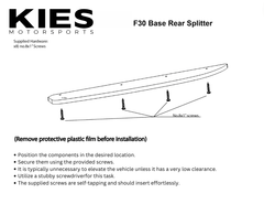 Kies-Motorsports Kies Essential Lip Kits Kies Essential Trim Kit for BMW F30 Base Model