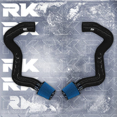 Kies-Motorsports Kies Motorsports BMW F90 M5 M8 / G30 2020+ M550i Front Mount Intakes Black / Blue Air Filter / M5/M8